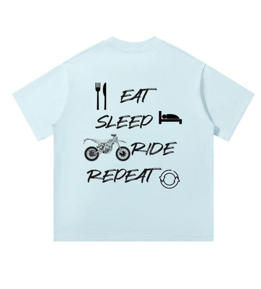 Light Blue Full Torque “Eat, Sleep, Ride, Repeat” t-shirt
